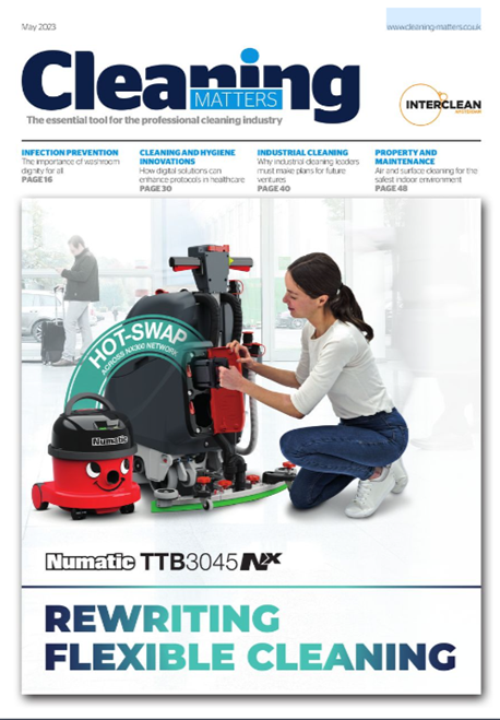 Cleaning Matters May 2023 issue featuring Greyland
